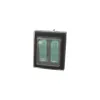 Comutator basculant ON/OFF cu 2 butoane si 6 conectori pentru generator de abur, verde