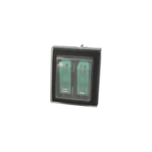 Comutator basculant ON/OFF cu 2 butoane si 6 conectori pentru generator de abur, verde