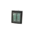 Comutator basculant ON/OFF cu 2 butoane si 6 conectori pentru generator de abur, verde