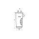 Condensator complet din plastic, filet (R) 1/2", Ø intrare (X) 2", prindere capac (Y) 1", inaltime (H) 390,  Ø exterior 150mm, model PM10