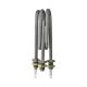 Element de incalzire (rezistenta) cu doua spire, cu suport pentru sonda Ø 6mm, pentru echipamente de calcat COMEL, lungime 133mm, filet 1/4″, 230V, 1650W
