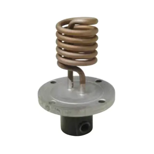 Element de incalzire (rezistenta) spiralata cu flansa 4 gauri pentru echipamente de calcat Camptel, lungime 100mm, Ø flansa 110mm, Ø gauri 10mm, distanta intre gauri 96mm, 1500W