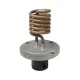 Element de incalzire (rezistenta) spiralata cu flansa 4 gauri pentru echipamente de calcat Camptel, lungime 100mm, Ø flansa 110mm, Ø gauri 10mm, distanta intre gauri 96mm, 1500W