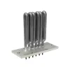 Element de incalzire (rezistenta) cu flansa 6 gauri dreptunghiulara pentru echipamente de calcat MAX STIR, lungime 140mm, flansa 165x70mm, Ø gauri 10mm, 4500W