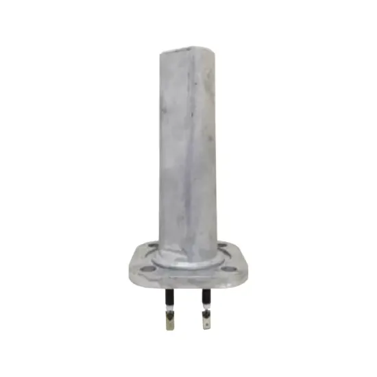 Element de incalzire (rezistenta) din aluminiu cu flansa patrata 4 gauri pentru echipamente de calcat COMEL, lungime 148mm, flansa 85x85mm, Ø gauri 10mm, 1800W