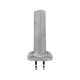 Element de incalzire (rezistenta) din aluminiu cu flansa patrata 4 gauri pentru echipamente de calcat COMEL, lungime 148mm, flansa 85x85mm, Ø gauri 10mm, 1800W