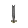 Element de incalzire (rezistenta) cu flansa triunghiulara 3 gauri si suport pentru sonda Ø 7mm, pentru echipamente de calcat BIELLE, lungime 220mm, flansa 78mm, Ø gauri 10mm, 2000W