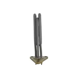 Element de incalzire (rezistenta) cu flansa triunghiulara 3 gauri si suport pentru sonda Ø 7mm, pentru echipamente de calcat BIELLE, lungime 170mm, flansa 78mm, Ø gauri 10mm, 1500W