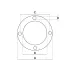 Garnitura rotunda cu 4 gauri Ø 10mm, Ø exterior 110mm, Ø interior 76mm, distanta intre doua gauri opuse 94mm, pentru echipamente de calcat CAMPTEL BIELLE