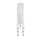 Element de incalzire (rezistenta) cu trei spire pentru echipamente de calcat BM - FIMAS, lungime 230mm, filet 3/8″, 230V, 6000W