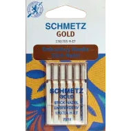 Set 5 ace universale pentru masina de cusut casnica, acoperite cu nitrura de titan, Schmetz, marimea 75