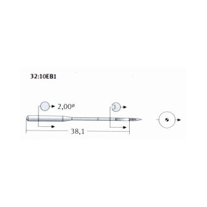 Set 10 ace de cusut pentru masini de cusut industriale, Schmetz, varf semi-rotunjit - SES