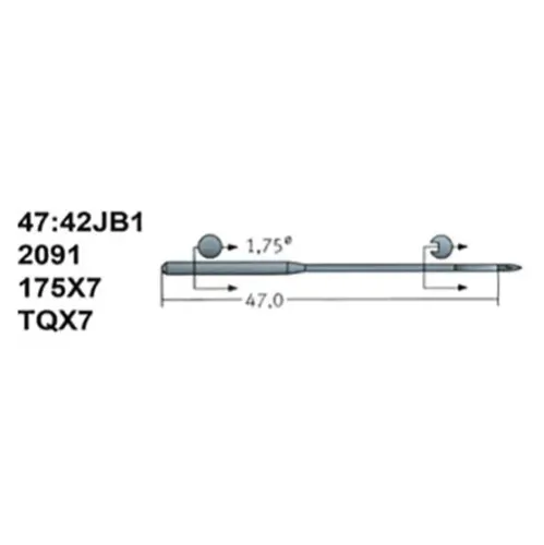 Set 10 ace de cusut pentru masini de cusut industriale de cusut nasturi, Schmetz, varf regular - R