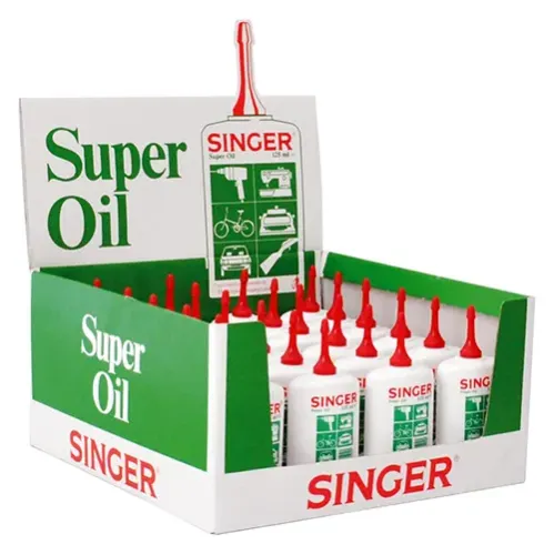 Pompita cu ulei pentru ungerea masinilor de cusut si a altor angrenaje fine, SINGER, 125ml