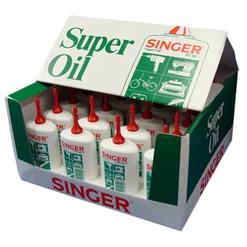 Pompita cu ulei pentru ungerea masinilor de cusut si a altor angrenaje fine, SINGER, 125ml