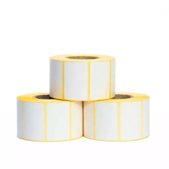 Etichete autoadezive termice cu adeziv permanent pentru imprimante termice, 58x43mm, Ø interior 40mm, 1000 et./rola