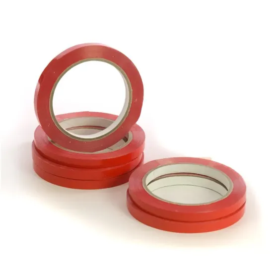 Banda adeziva premium din PVC pentru sigilat si inchis pungi, 9mm x 66m, rosu