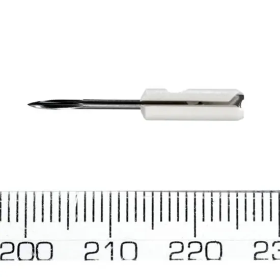 Set 4 Ace din inox pentru pistol profesional de agatat etichete cu fir fin, lungime 25mm, fabricat in Italia