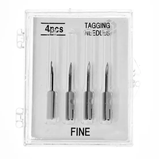 Set 4 Ace din inox pentru pistol profesional de agatat etichete cu fir fin, lungime 25mm, fabricat in Italia