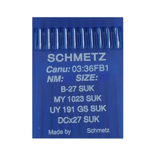 Set 10 ace de cusut pentru masini industriale de surfilat, Schmetz, varf rotunjit - SUK
