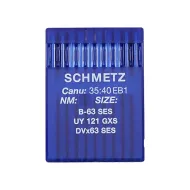 Set 10 ace de cusut cu butuc normal pentru masini de cusut industriale uberdeck, Schmetz, varf semi-rotunjit - SES