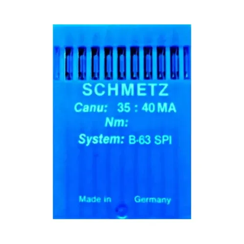 Set 10 ace de cusut cu butuc normal pentru masini de cusut industriale uberdeck, Schmetz, varf ascutit - SPI