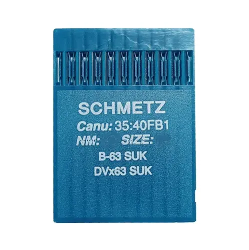 Set 10 ace de cusut cu butuc normal pentru masini de cusut industriale uberdeck, Schmetz, varf rotunjit - SUK