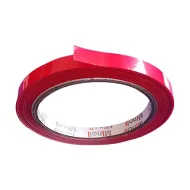 Banda adeziva pentru sigilat si inchis pungi, 9mm x 50m, Minoli, rosu