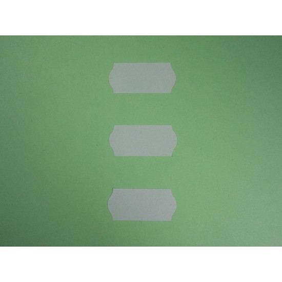 Etichete autoadezive cu adeziv permanent, dimensiune 26×12mm, colturi rotunjite, 1500 etic/rola, albe