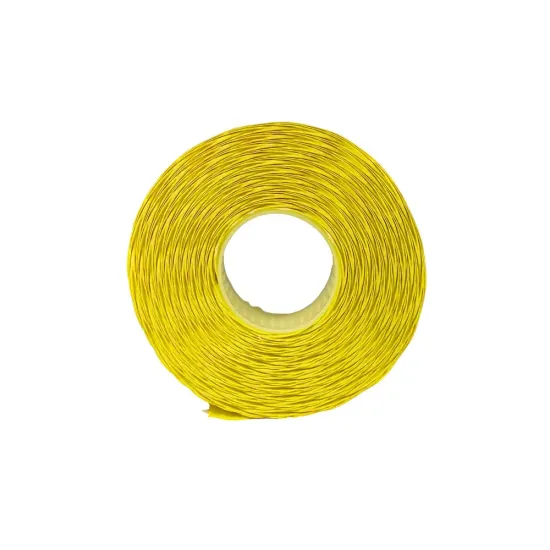 Etichete autoadezive cu adeziv permanent, dimensiune 26×12mm, colturi rotunjite, 1500 etic/rola, galben fluorescent