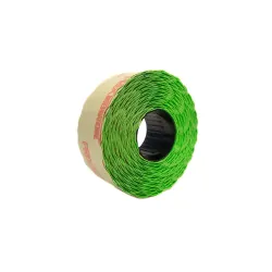 Etichete autoadezive cu adeziv permanent, dimensiune 26×12mm, colturi rotunjite, 1500 etic/rola, verde fluorescent