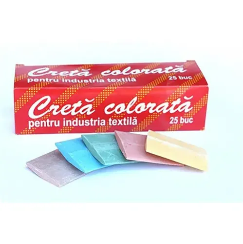 Creta diverse culori pentru croitorie, Cretorom, 25 buc/cutie