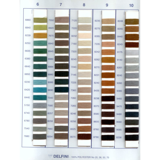 Ata de cusut 100% polyester Delfini, 5000 yds, grosime 36, diverse culori