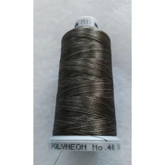 Ata de brodat polyneon Multi Brown, 100% polyester, finete 40, con 1000 metri, cutie 10 conuri