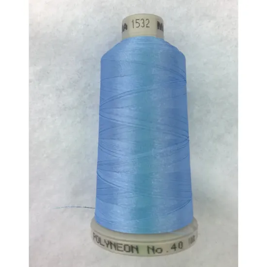 Ata de brodat polyneon Little Boy Blue, 100% polyester, finete 40, con 1000 metri, cutie 10 conuri