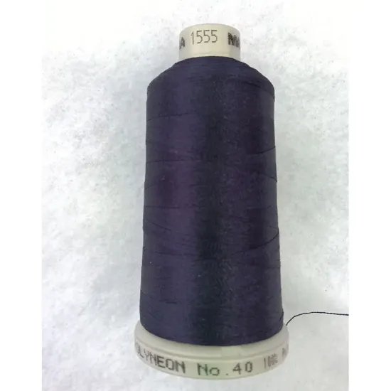 Ata de brodat polyneon Carbon Paper, 100% polyester, finete 40, con 1000 metri, cutie 10 conuri