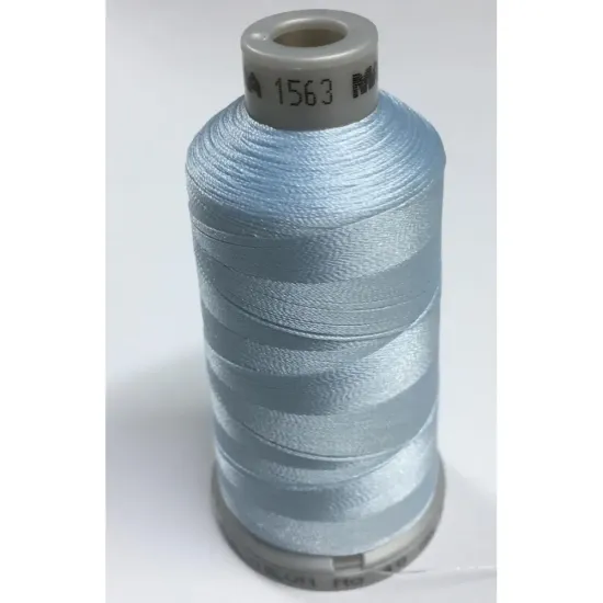 Ata de brodat polyneon Icy Blue, 100% polyester, finete 40, con 1000 metri, cutie 10 conuri