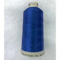 Ata de brodat polyneon Brilliant Blue, 100% polyester, finete 40, con 1000 metri, cutie 10 conuri