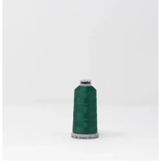 Ata de brodat polyneon Jungle Green, 100% polyester, finete 40, con 1000 metri, cutie 10 conuri
