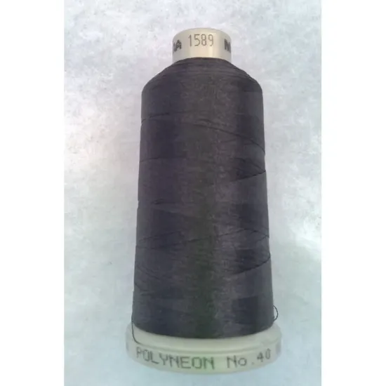 Ata de brodat polyneon Ebony, 100% polyester, finete 40, con 1000 metri, cutie 10 conuri