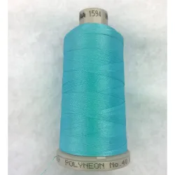 Ata de brodat polyneon Cool Aqua, 100% polyester, finete 40, con 1000 metri, cutie 10 conuri