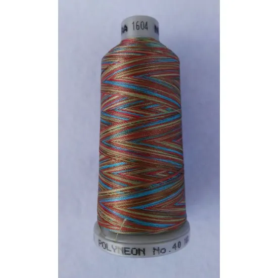 Ata de brodat polyneon Multi Purple, 100% polyester, finete 40, con 1000 metri, cutie 10 conuri