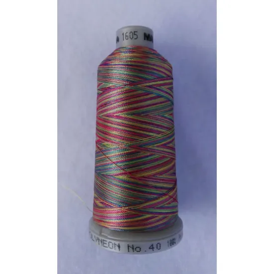 Ata de brodat polyneon Multi Semi Dark Purple, 100% polyester, finete 40, con 1000 metri, cutie 10 conuri