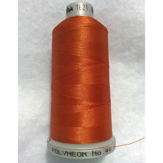 Ata de brodat polyneon Rust, 100% polyester, finete 40, con 1000 metri, cutie 10 conuri
