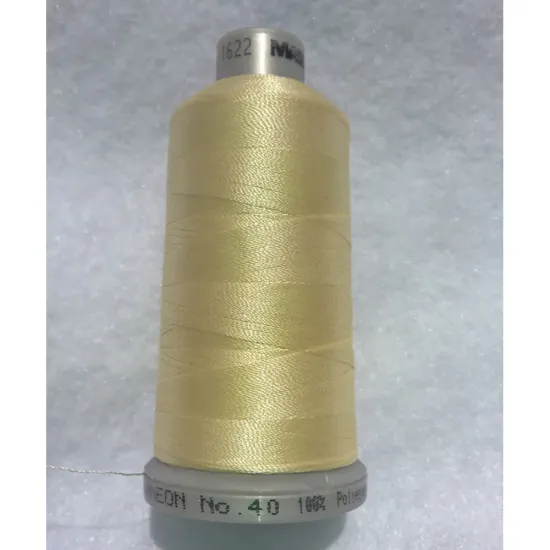 Ata de brodat polyneon Parchment, 100% polyester, finete 40, con 1000 metri, cutie 10 conuri