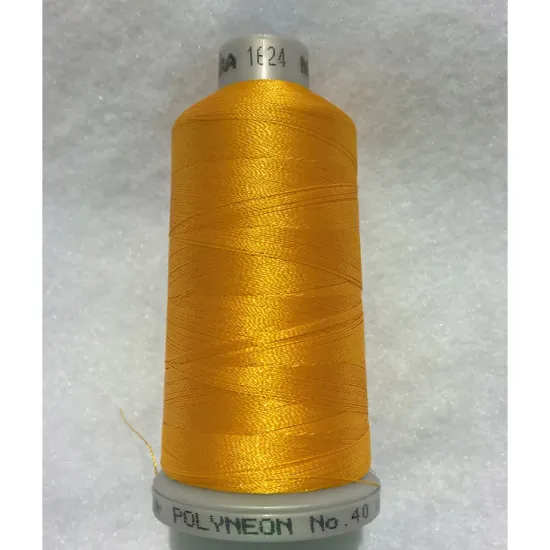 Ata de brodat polyneon Egg Yolk, 100% polyester, finete 40, con 1000 metri, cutie 10 conuri