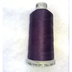 Ata de brodat polyneon Blackberry Purple, 100% polyester, finete 40, con 1000 metri, cutie 10 conuri