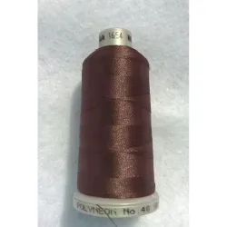 Ata de brodat polyneon Cocoa, 100% polyester, finete 40, con 1000 metri, cutie 10 conuri