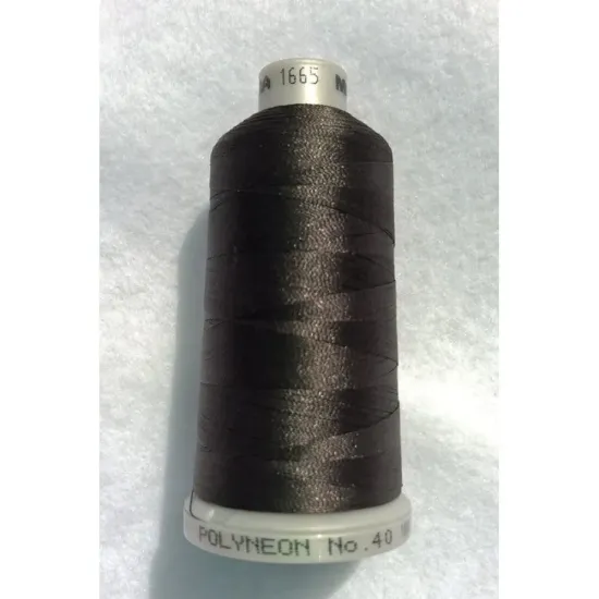 Ata de brodat polyneon Coal, 100% polyester, finete 40, con 1000 metri, cutie 10 conuri