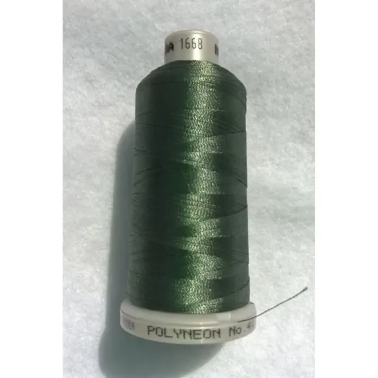 Ata de brodat polyneon Silver Sage, 100% polyester, finete 40, con 1000 metri, cutie 10 conuri